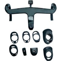 AliExpress NONE Full carbon 28.6mm integrated carbon fiber road bike handlebar racing, internal cable routing handlebar, accessories handlebar