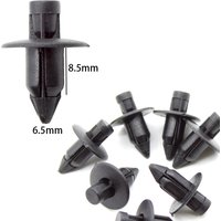 20/50 Pcs Universal Car Fairing Rivet Setting Panel Fastener Clips 6.5mm Plastic Push Pin Fastener