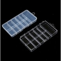 1Box Empty Nail Tips Organizer Storage Box Transparent Container for Jewelry Rhinestone Manicure Plastic Compartment Case