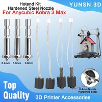 For Anycubic Kobra 3 Max Hotend Kit Integrated Bimetallic Hardened Steel Nozzle Ceramic Heating Component 3D Printer Accessories