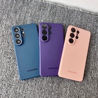 For Samsung Galaxy S26Ultra S25Ultra S26 S25 S24 S23 S22 S21 S20 Ultra Plus FE Case Solid Color Liquid Silicone Phone Back Cover
