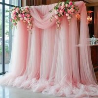 Soft Sheer Chiffon Tulle Drapes Wedding Arch Backdrop Curtain Lawn Birthday Banquet Stage Ceiling Hanging Decor Fabric