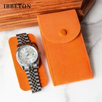 IBBETON sac de montre organisateur accessoires de montre sac cadeau Anti-poussière sacs en flanelle et cuir sacs de rangement de montre de voyage sacs cadeaux
