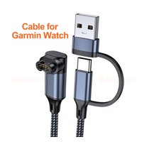 USB A Type C 2in1 Charging Cable for Garmin Watch Fenix 6 6s 6x Baro Venu 2 2S Plus 3s Charger Cable Data Cord for Garmin 945