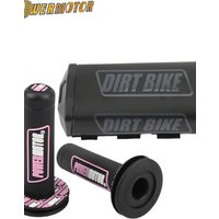 AliExpress PowerMotor Motorcycle Handle Grips with Handlebar Pad Fat Bar Chest Protector Cross 1-1/8 22 24mm Handle Bar Accessories Dit Bike Motocross
