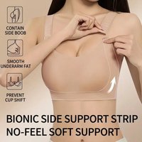 Women's Shaping Seamless Bra Adjustable Step Buckle Lift Up Antisagging Soft Support Minimizer 3/4 Thin Cup All Season Underwear