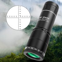 Outdoor Portable 12x Magnifying Telescope Monocular with Cross differentiation line for Hunting Golf Bird Watching Hiking Travel