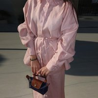 Women Two Piece Sets Skirt Set Turn Down Collar Full Sleeve Shirt Lace Up Long Skirts A Line High Waist Y2k Streetwear Elegant