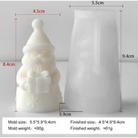 Christmas Candle Silicone Mold DIY Dwarf Santa Claus Aroma Plaster Resin Mould Bearded Old Man Christmas Candle Making Supplies