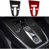 Car Gear Shift Panel Interior Decor Trim Carbon Fiber Sticker For Audi Q4 e-tron 2021 2022 2023 2024 2025 LHD RHD