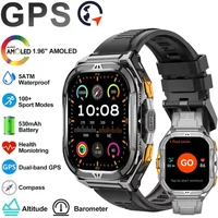 Luxury AMOLED Smartwatch Real GPS 5ATM Waterproof Smart Watch Electronic Clock Sports Wrist Digital Watches for Man Android 2026