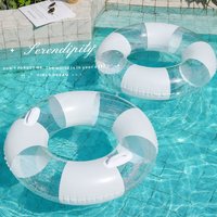 Transparent Swimming Ring Adults Thickened Inflatable Underarm Float Ring With Handle Perfect Shooting Beach Pool Water Play