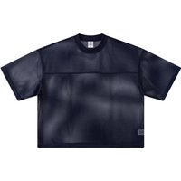 Men's Hollow Out T-shirt Y2k Gothic Tops Short Sleeved T Shirts Summer Raw Trim Mesh See Through Baggy Tshirts Tees Streetwear