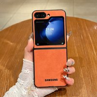 Luxury Business Suede Leather Soft Phone Case Samsung Galaxy Z Flip 7 6 5 4 Shockproof Matte Protective Z Flip8 5 4 3 Back Cover image 4