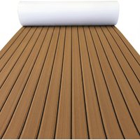 2400*300mm EVA Foam Boat Pad Non-Slip Self-Adhesive Faux Teak Decking Sheet Mat Anti-Slip Flooring Pad for Yacht Boat Deck Pad