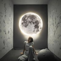 Modern moon wall lamp creative mural living room background wall decoration lamp minimalist art bedside wall light