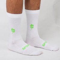 AliExpress NONE Sporcks Lucky Clover Pattern Cycling Socks for Men and Women, Road Cycling Sports Trendy Breathable High-Elastic Wear-Resistant Sweat-Absorbing Mid-Calf Socks