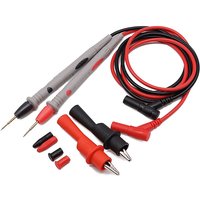 1 Pair Digital Multimeter Probe Soft-Silicone-Wire Needle-Tip Universal Test Leads with Alligator Clip for LED Tester Multimetro