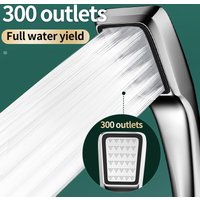 Silver Shower Head High Pressure Water Output Universal Adaptation Pressurized Hand Shower Nozzle Water Bathroom Accessories