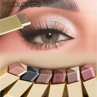 1Pc Shimmer Eyeshadow Stick, Blendable Shadow Wand, Long Lasting For Daily Casual, Gold And Apricot, Eye Beauty Cosmetic