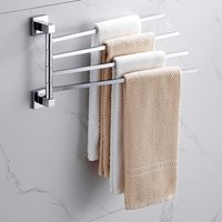 Porte-serviettes rotatif en acier inoxydable, porte-serviettes mural, HOHardware, 2/4