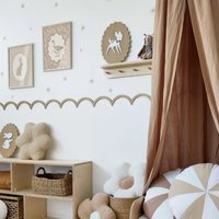 12/24pcs pcs Scalloped Wall Moulding Wood, Wooden Wall Molding, Chair Rail Molding Shaped Scallop, Wooden Cornice