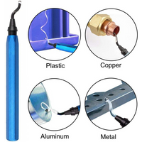 Metal burr treatment repair deburring tool kit 15 pieces router bit rotating deburring blade remover manual deburring tools set