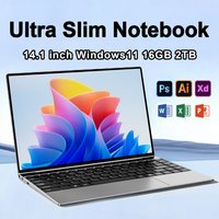 NAIWO 2026 14.1"Ultra Slim Laptop Windows11 16GB 2TB SSD Gamer Notebook Intel 4405U 1920*1080 Display Office Study Computer PC