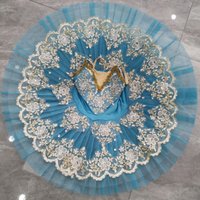 Blue Ballet Tutu Skirt For Children's White Swan Lake Costume Ballerina Dress Professional Ballet Dress For Child Girls