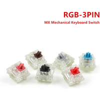New Cherry MX Mechanical Keyboard Switch Silver Red Black Blue Brown Silent Pink Shaft Switch 3-pin Cherry Clear RGB Switch