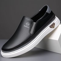 Men's Soft Sole Casual Loafers Pvc Anti-Slip | Cushioned Sole, Low-Top Round Toe | Simple and Versatile, All-Terrain Casual Loafers for Outdoor Travel and Daily Use.