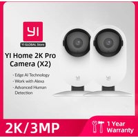 Zestaw kamer domowych YI Pro 2K Wifi 2/4 szt. 3MP z noktowizorem, ochrona IP, detekcja ludzi/dźwięku z wykorzystaniem AI