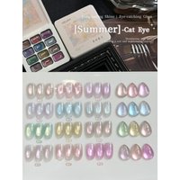 XEIJAYI 12-Colors Pattern Gel Smudges Canned High Saturation Popular Semi-Solid Nail Polish Gel Nail Salon for Special Use