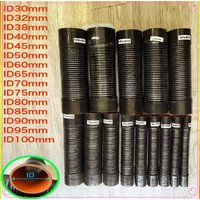 Lenght 400mm Silicone Steel Wire Corrugated Hose High Temperature Resistant Air Filter Pipe, Turbocharger Intake Pipe ID30-100MM
