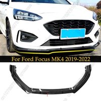 For Ford Focus MK4 2019-2022 Front Bumper Lip Shovel Accessories Splitter Body Kit Spoiler Diffuser Gloss Black Style 3pcs