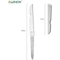 1Pc Folding Nail File Metal Grinding Stainless Steel Manicure Buffer Pedicure Nail Art Tool Unisex New