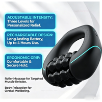 Electric handheld rolling massage for whole body muscle relaxation, roller fascia massager, silicone roller