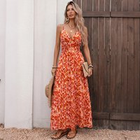 2026 Summer New Style - Elegant Style Sleeveless V-neck A-line Body-Hugging Long Dress - Suitable for Beach Vacation