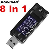 8 in1 QC2.0 3.0 4-30v Electrical power USB capacity voltage tester current meter monitor voltmeter ammeter 40% Off