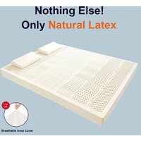 Hochwertige Naturlatex-Matratze aus Thailand, Reine Gummimatte mit Langsamer Rückfederung, Einzel- und Doppelmatratze mit Bezug, Hotelkissen-Matte