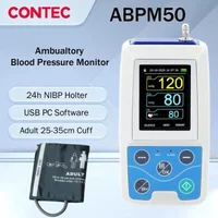 CONTEC ABPM50 24-Stunden-NIBP-Holter, dynamischer oberer Arm, digitales Blutdruckmessgerät, PC-Software, große Manschette für Erwachsene oder Erwachsene