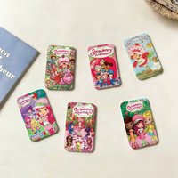 Cartoon Strawberry Shortcake Work Card Case for Exhibition ID Card Lanyard Badge Card Holder Pass Card Set for Employee