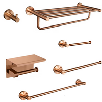 Brushed Rose Gold Stainless Steel Bathroom Toilet Paper Towel Holder Soap Dispenser Robe Hook Toilet Brush Hardware Accessories