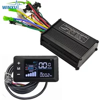 36V 48V 350W 18A E-Bike FOC Sine Wave Brushless Motor Drive Controller G51 Colour LCD Display Set for Electric Bicycle Scooter