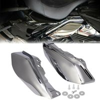 Chrome Motorcycle Engine Heat Shield Air Deflector Mid-Frame Trim For Harley Touring Street Glide FLHX 2009-2016