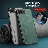 Magnetic Case For iPhone 17e 16e Luxury Lambskin Leather PU Cover For iPhone 17E Shockproof Skin-friendly feel Funda
