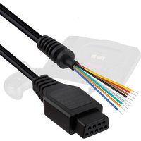Cable for Sega Genesis 2 MD 2 Control Cable for Mega Drive 2 Gamepad Controller Extension Cord 9Pin Game Console Wire Accessory