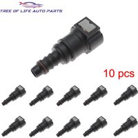 1/2/5/10 New ID8 9.89 Car Fuel Line Hose Coupler Nylon Quick Release Connect Connector Rubber Fuel Line Hose Coupler Car Tools