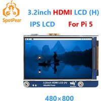 Waveshare 3.2inch HDMI LCD IPS Display 480×800 For Raspberry Pi5 / PI4 /4B / 3B / PI Zero 2W / Supports Windows