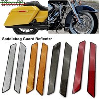 Front Fork Leg Reflector Saddlebag Cover Sticker Safety Warning For Harley Touring Street Glide Road King FLT/FLHT 2014-2021